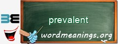 WordMeaning blackboard for prevalent